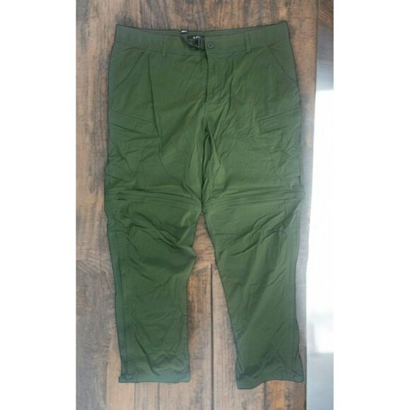 REI Co-Op Mens Convertible Cargo Pants 40 X 32 Olive Green Nylon Blend - Picture 1 of 8